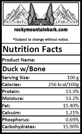 Ground Meat w/approx. 20% Bone - Duck, Option 2 of 2