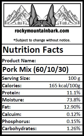 Single Protein 60/10/30 - Pork, Option 1 of 2