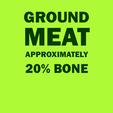 Ground Meat w/Approx. 20% Bone