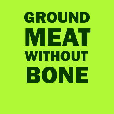 Ground Meat without Bone