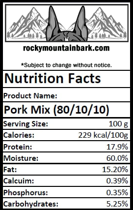 Single Protein 80/10/10 - Pork, Option 2 of 3